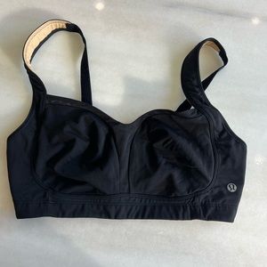 Lululemon Athletica size 32 DD Black Adjustable Straps Wire Free Sports Bra